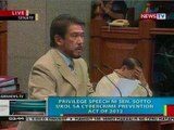 BP: Privilege speech ni Sen. Tito Sotto ukol sa Anti-Cybercrime Law