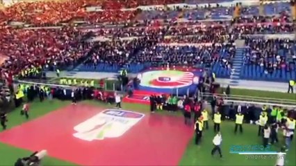 Gianni e Silvia con la Coppa Italia 2013