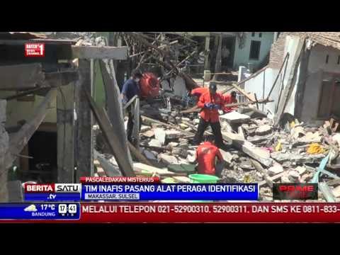 Tim Inafis Olah TKP Ledakan di Makassar