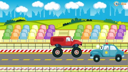 La Voiture de Police et l'accident pour bébés - Dessin animé français - Voitures Pour Enfants