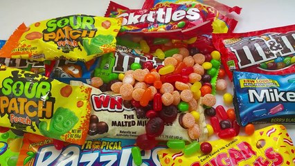 A Lot of CANDY BATTLE Countdown with M&Ms Skittles & More