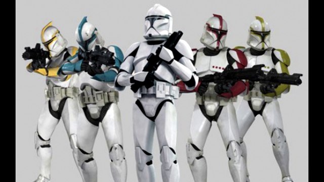 André Sogliuzzo as the Clone Troopers in Star Wars The Clone Wars