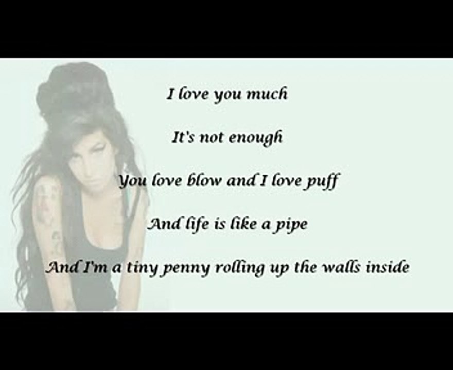 Lyrics Back to Black to Amy Winehouse