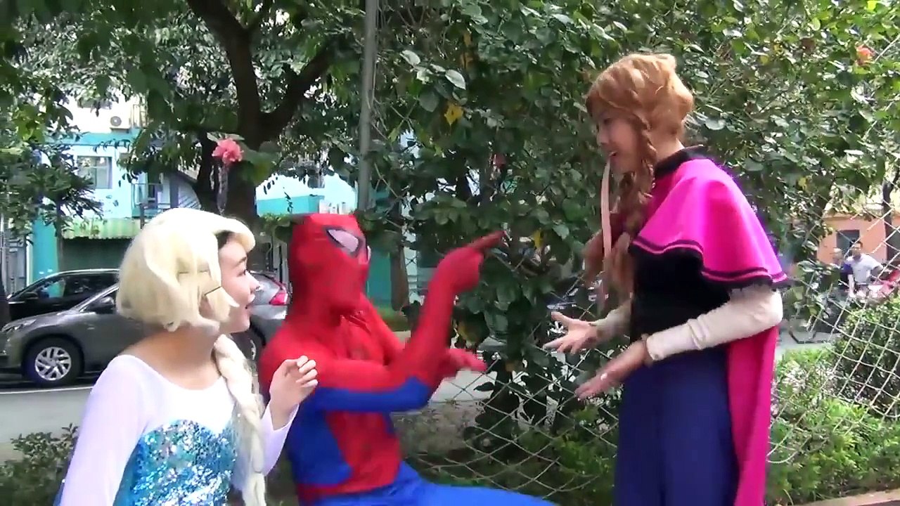 Why Spiderman & Frozen Elsa Long Tongue vs Maleficent ! Cartoons for Kids