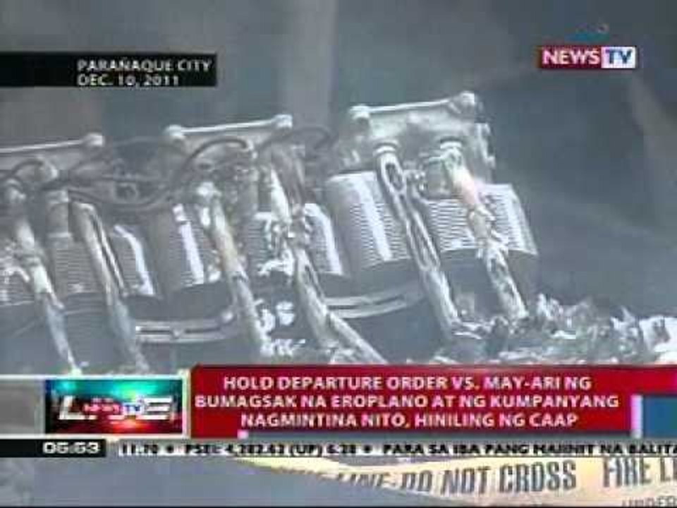 NTL: Hold Departure order vs. may-ari ng bumagsak na eroplano,   hiniling ng CAAP