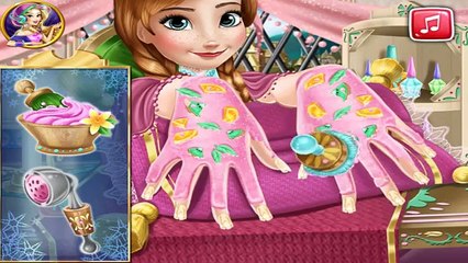 Disney Frozen Princess Anna Ice Princess Nails Spa Cartoon Children Games for Kids