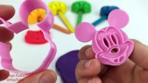Learn Colours Play Doh Cars Lollipops Candy Hello Kitty Mickey Mouse Molds Fun and Creative for Kids