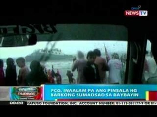 BP: PCG, inaalam pa ang pinsala ng barkong sumadsad sa baybayin ng Dumaguete
