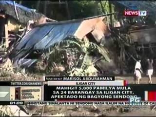 On Call: 5k+ pamilya mula sa 24 barangay   sa Iligan City, apektado ng   bagyong Sendong