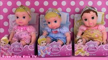Disney Princess Babies Dolls! Baby Aurora, Cinderella and Belle! TOYS FOR BABY AND TODDLERS