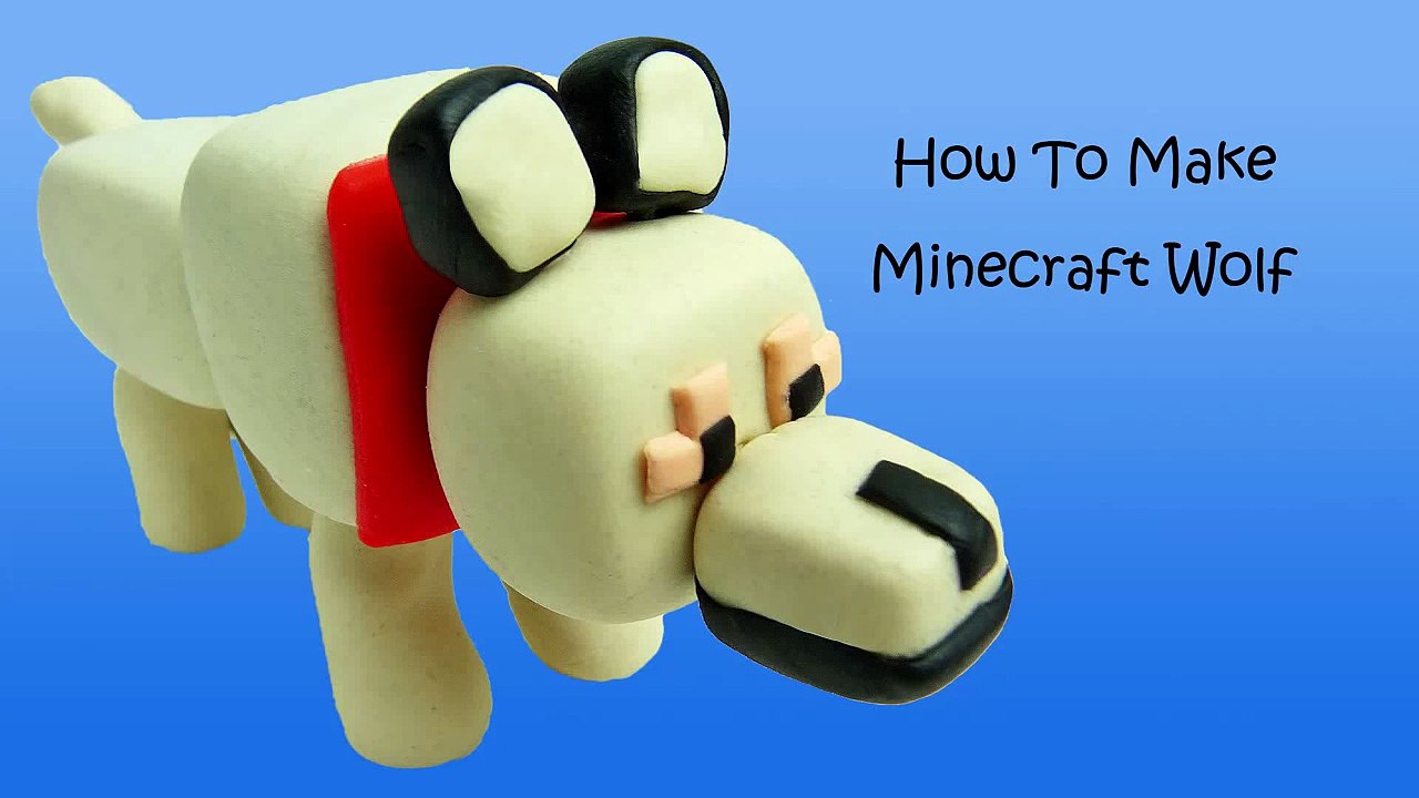 play doh minecraft wolf - how to make with playdoh