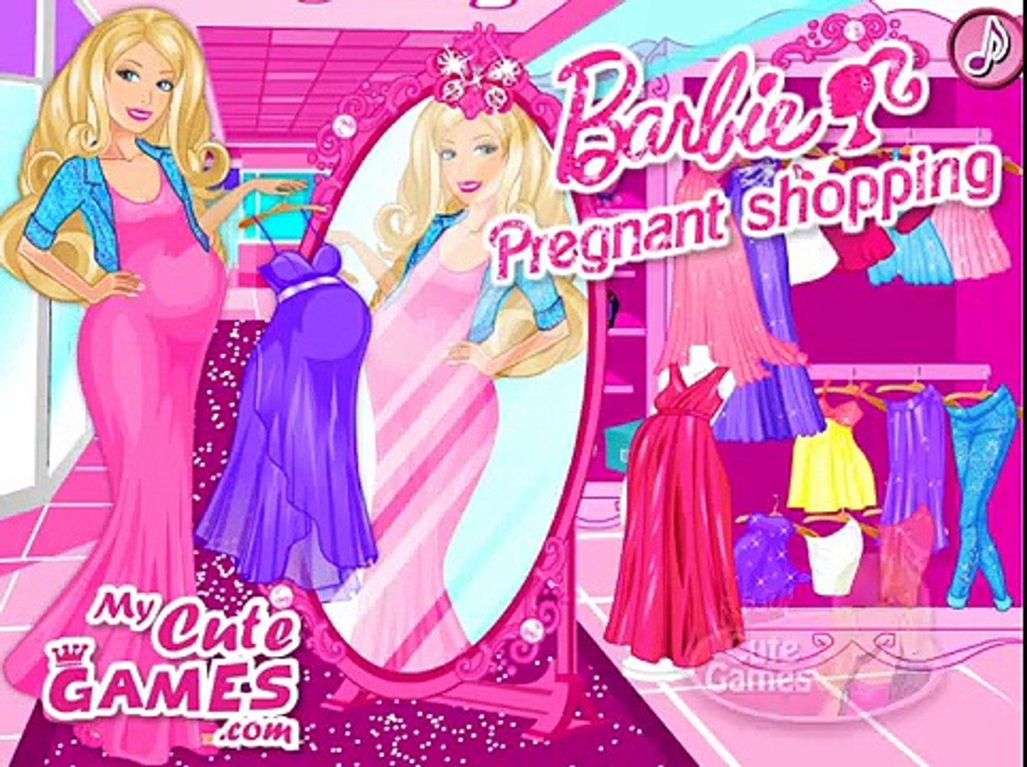 barbie games shopping