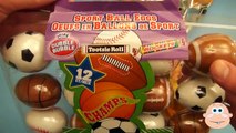 Surprise Egg Sports Party with a JUMBO Sports Egg! Football Soccer Basketball Baseball Eggs