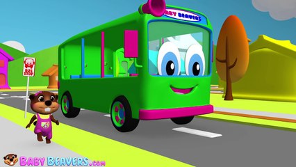 Red Bus Wait for Me | Childrens Colors Learning Song, Teach Colours Rhymes for Kids, 3D A