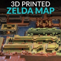 This 3D-printed Legend of Zelda map was built in Minecraft