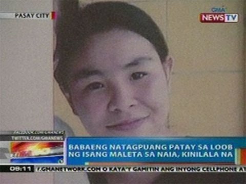 NTG: Babaeng natagpuang patay sa loob ng maleta, kinilala na (011312)