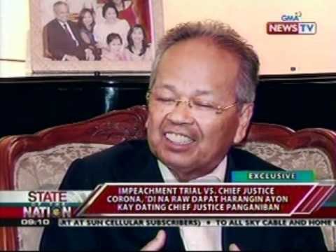 SONA: Impeachment trial vs CJ Corona, 'di na raw dapat harangin ayon kay dating CJ Panganiban