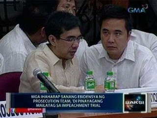Mga Ihaharap sanang ebidensya ng prosecution team, 'di pinayagang mailatag sa impeachment trial