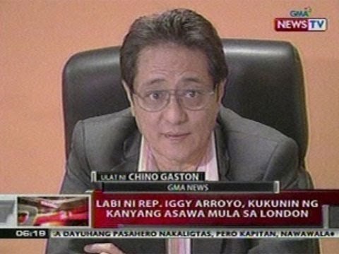 QRT: Labi ni Rep. Iggy Arroyo, kukunin ng kanyang asawa mula sa London