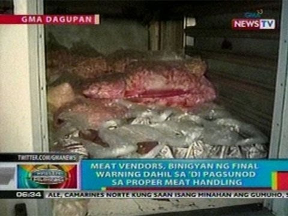 BP: Meat vendors, binigyan ng final   warning dahil sa di pagsunod sa   proper meat handling