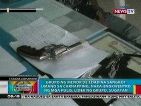 BP: Grupo ng menor de edad na sangkot sa carnapping sa Leyte, naka-engkwentro ng mga pulis