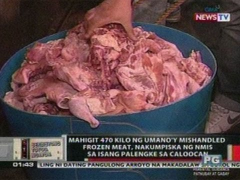 OC: Mishandled frozen meat, nakumpiska ng NMIS sa isang palengke sa Caloocan