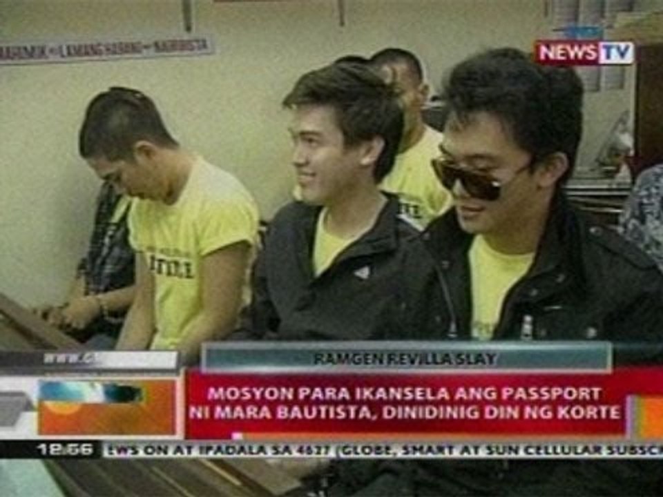 BT: Mosyon para maglabas ng HDO vs   sa mga akusado sa Ram Revilla   slay case, dinidinig ng korte