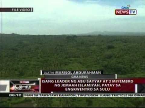 Isang leader ng Abu Sayyaf at 2 miyembro ng Jemaah Islamiyah, patay sa engkwentro sa Sulu