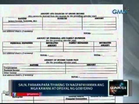 Saksi: SALN, paraan para tiyaking 'di nagpapayaman ang mga kawani at opisyal ng gobyerno