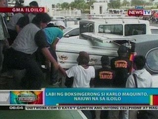 BP: Labi ng boksingerong si Karlo   Maquinto, naiuwi na sa Iloilo