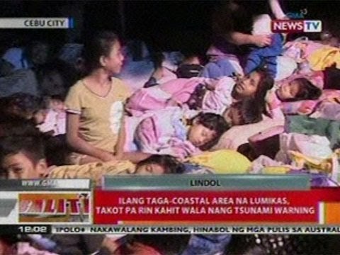 BT: Ilang taga-coastal area na lumikas sa Cebu, takot pa rin kahit wala nang tsunami warning