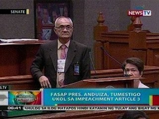 Скачать видео: BP: Fasap Pres. Anduiza, tumestigo   ukol sa impeachment Article 3