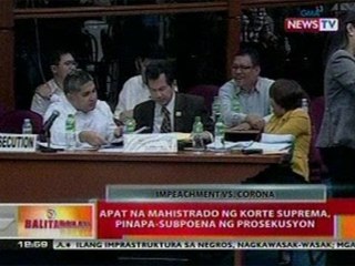 BT: 4 na mahistrado ng SC, pinapa-  subpoena ng prosekusyon