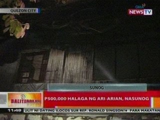 BT: P500k halaga ng ari-arian sa QC,   nasunog