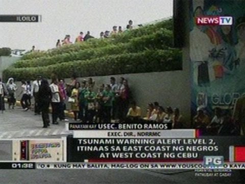 OC: Tsunami warning alert level 2, itinaas sa east coast ng Negros at west coast ng Cebu