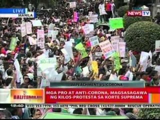 BT: Mga pro at anti-Corona, magsasawagaw ng kilos-protesta sa Korte Suprema