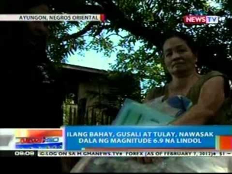 NTG: Ilang bahay, gusali at   tulay, nawasak dala ng   magnitude 6.9 na lindol (Negros   Oriental)