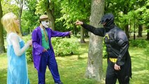 Bird Poo on the Joker w/ Spiderman & Frozen Elsa! Funny Superheros Video
