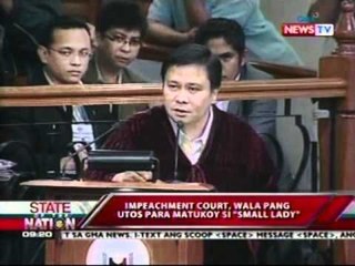 SONA: Impeachment court, wala   pang utos para matukoy si   'Small Lady'