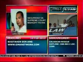 DB: Seguridad sa Supreme Court, mahigpit pa rin (021012)