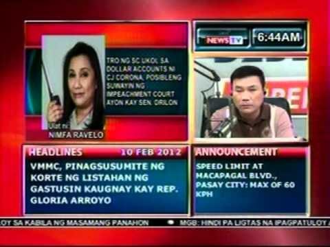 DB: Drilon: TRO ng SC sa dollar accounts ni Corona, posibleng suwayin ng impeachment court (021012)