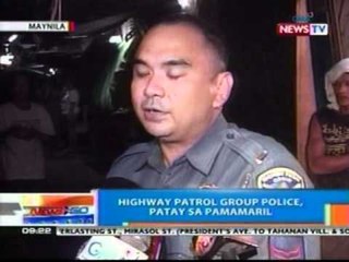 NTG: Highway Patrol Group Police, patay sa pamamaril sa Maynila (021012)