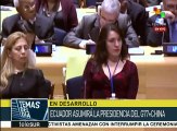 Recibe Ecuador presidencia protempore de grupo de países G77+China