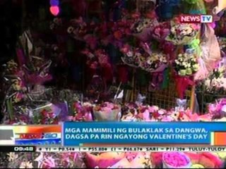 NTG: Mga mamimili ng bulaklak sa Dangwa, dagsa pa rin ngayong Valentine's day (021412)