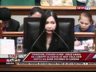 SONA: Tatlong Peso Accounts ni Chief Justice Corona, isinara noong araw na na-impeach siya sa Kamara