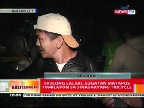 BT: Tatlong lalaki, sugatan matapos tumilapon sa sinasakyang tricycle (Quezon city)