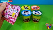 Surprise PlayDoh Cans Disney Surprise Toys Mickey Mouse Minnie Mouse Cinderella Surprises 1