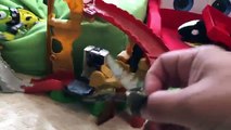 Rare DinoTrux Toys AMAZING Adventures - Ton Ton Carries POOP, Garby FARTS a LOT - Rock Slide Revenge