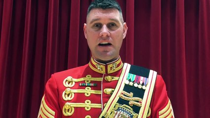 Leading the Marine Band in the inaugural parade