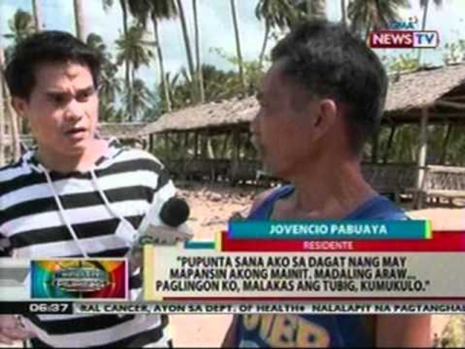 BP:  Tabing-dagat na may kumukulong tubig sa Cebu, pinuntahan ng Mines and Geosciences Bureau